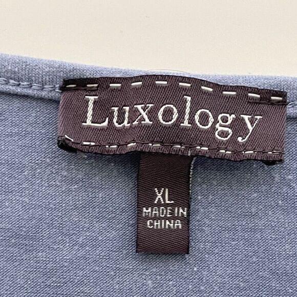 Luxology Short Sleeved, Scooped Neck Tie Waist Blouse, Size XL‎ - Picture 8 of 8